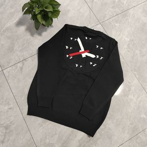 Designer Clock Sweat à capuche d'automne pour hommes Jacquard Boutique Graffiti Crewneck Dessin animé Sweat à capuche à manches longues pour les jeunes, plus la taille tricotée haut grand nom