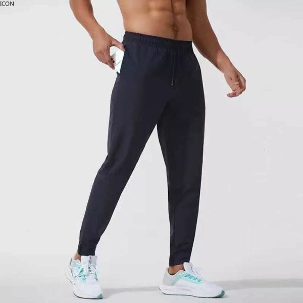 diseñador vestir LL hombres pantalones de yoga diseñador ropa de hombre traje deporte de secado rápido cordón gimnasio pantalones deportivos pantalones para hombre casual cintura elástica 1ihk pantalones de gimnasio hombres bolsillos