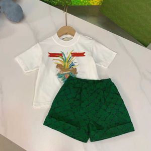 Vêtements de créateurs pour enfants filles ensembles été à manches courtes T-shirt enfants bohème haut jupe plissée 2 pièces tenue bébé marque costume