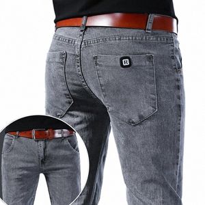 Vêtements de créateurs Hommes Automne Coréen Fi Hommes Élastique Stretch Coupe Serrée Polyvalent Jeunesse Slim Mâle Skinny Jeans Pantalons Pantalons t6Zn #