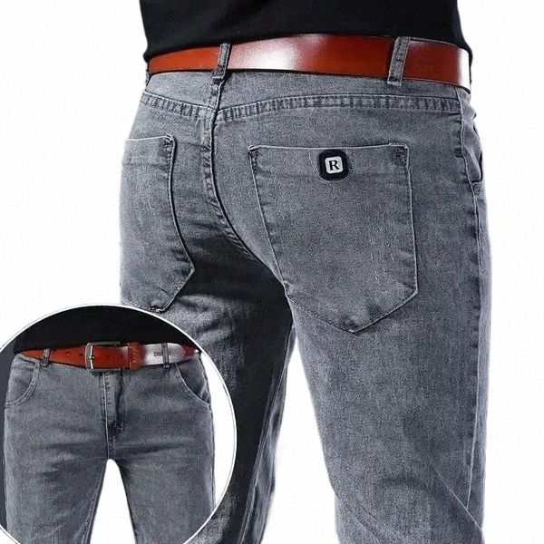 Ropa de diseñador Hombres Otoño Coreano Fi Hombres Elástico Estiramiento Ajustado Ajuste Versátil Juventud Delgado Masculino Flaco Jeans Pantalones Pantalones O619 #