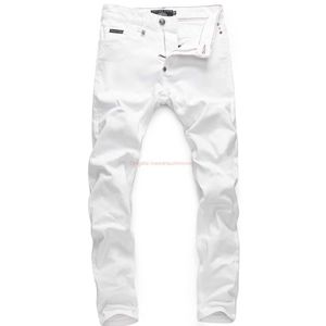Vêtements de créateurs Amires Denim Amies À La Mode À La Mode Hommes PP Pur Blanc Slim Ajustement Petite Jambe Jeans Pantalon Long Stylo
