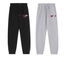 Vêtements de créateurs Pantalon décontracté à la mode Trapstar Bleu Rouge Serviette Brodé Couple Homme Femme Pantalon Décontracté Lâche Plus Velours Garde Pantalon Jogger Pantalon