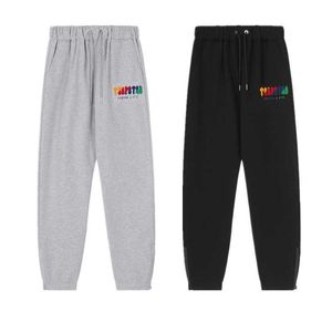 Designer Kleding Vrijetijdsbroek Trendy Trapstar Regenboog Gradiënt Handdoekborduurwerk Heren Dames Paar Vrijetijdsbroek Losse Plus Fluwelen Beschermbroek te koop