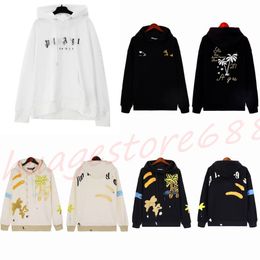 Designer Vêtements Mode Sweatshirts Palmes Angels Broken Tail Shark Lettre Flock Broderie Lâche Casual Pull à capuche pour femme Pull décontracté Veste e8J