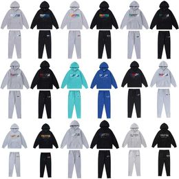 Designer Kleding Mode Trainingspak Capuchon Amerikaanse Trendy Trapstar Tijger Handdoek Geborduurde Capuchon Fluwelen Trui Broeken Lente Heren Dames Losse Set