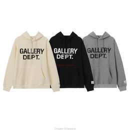 Designer Clothing Galleries Hoodie Sweats pour hommes Galleryes Depts New Sweatercolor Black Apricot Greysize s m l xl Casual Streetwear Tops Pullover jacket Rock Hi