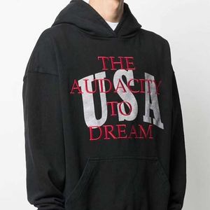 Ropa de diseñador Sudaderas con capucha Sudaderas de moda Rhude Trend Brand New 22ss Usa Terry Sudadera con capucha suelta en Otoño Invierno Suéter de hombre Chaqueta de calle