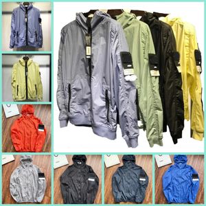 Designer kleding Hoodies Sweatshirts Mens Pocket Jackets Stone Jacket Lange mouw Zipper Badges Men Company Casual Coat Wind Breaker Embodiery Shirts C