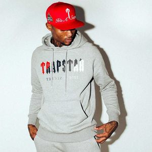 Ropa de diseñador Sudaderas con capucha para hombre trapstar Otoño / invierno Nueva sudadera con capucha Rojo Negro Piel Tuffel Bordado Felpa Suéter de mujer para hombre Tendencia Chándales Tops