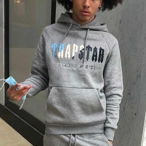 Designer Kleding Heren Sweatshirts Capuchon Trapstar Blauw Wit Fleece Trui Geborduurde Letter Pluche Verdikte Heren Dames Hooded Jas Trainingspakken Tops