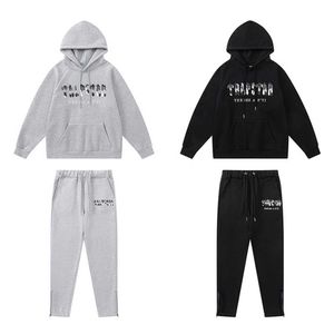 Vêtements de créateurs Sweats à capuche pour hommes American Trendy Trapstar Gradient Towel Brodé Sweat à capuche en peluche Pantalon Printemps Automne Homme Femme Ensemble ample