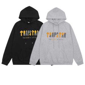 Ropa de diseñador Sudaderas con capucha para hombre Trendy Trapstar Amarillo Gris Toalla Pareja bordada Sudadera con capucha suelta y relajada Moda Streetwear Chaqueta de jersey