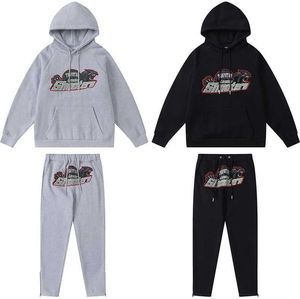 Vêtements de créateurs Sweats à capuche pour hommes Trapstar Rouge Noir Tête de Tigre Lettre Brodée Sweat à Capuche en Peluche pour Hommes Femmes Coupe Ample Sports Pantalons Décontractés Tendance