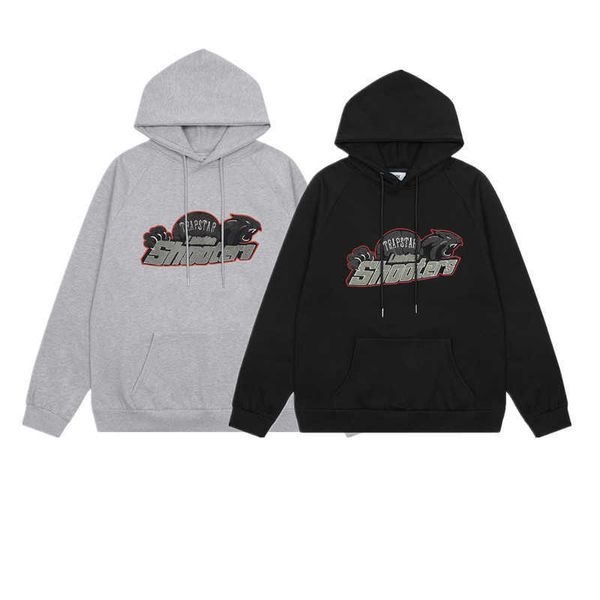 Vêtements de créateurs Sweats à capuche pour hommes À la mode Trapstar Rouge Noir Serviette de tête de tigre Brodé Couple Pull à capuche détendu en vrac Mode Streetwear Tops