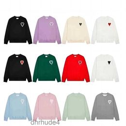 Designerkleidung Herren Hoodies Sweatshirts Hoodie Männliche und weibliche Designer Amis Paris Hooded Highs Qualitätspullover Red Love 2023SS Frühling Rundhalsausschnitt Ju 2GAZ