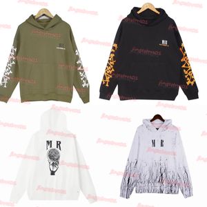 Designerkleding Herensweatshirts Amires Am Hoodies Amies Bloemen Kleine Frisse Patroonprint Badstof Hoodie Trui voor Heren Dames Mode Streetwear Luxe