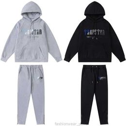 Designer Vêtements Hommes Sweats Mode Streetwear Trapstar Rue Marque De Mode Serviette Broderie Lettre Ins Hommes Femmes Lâche Sports Costume Décontracté En Peluche Pullov