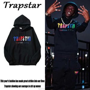 Ropa de diseñador Sudaderas para hombre Moda Streetwear Trapstar Co Branded Ukdrill Sudadera con capucha de manga larga bordada American Hiphop Sports Sudadera con capucha versátil Fashio