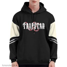 Designerkleding Heren Sweatshirts Hoodie Trapstar Snake Herfstwinter Nieuwe High Street Koreaanse editie Losse Casual Veelzijdig Kleurblok Capuchon Swea Q2HQ