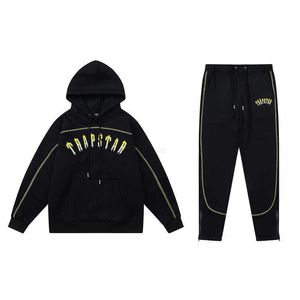 Ropa de diseñador Sudaderas para hombre Chándales Sudaderas con capucha Trapstar Bordado gradual Carta Suéter de felpa Pantalones American Street Fashion Traje deportivo informal para hombres W