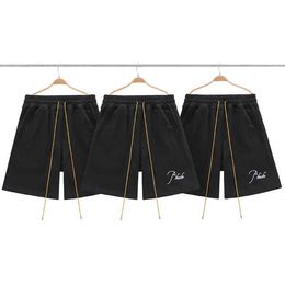 Vêtements de designer New Rhude Fog High Street broderie à cordon Shorts lâches American Trend Brand Unisexe Pantal