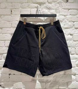 Designer Clothing Rhude Lettre d'été Short à cordon brodé Noir Capris Pantalon de plage Short brodé à la mode Couples Joggers Sportswear À vendre