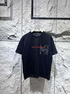 T-shirt de vêtements de marque, T-shirt et polo pour hommes, col rond, impression grande taille, style polaire, faux patchwork deux pièces de rue d'été, T-shirt en tricot uni