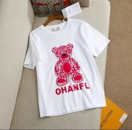 Vêtements de créateurs T-shirt femme Mode française Vêtements de créateurs célèbres Deux lettres C Motif imprimé Couple Mode Coton Col rond xxxxl 5XL