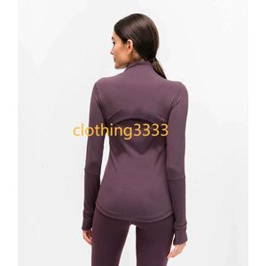 costume de fitness pour femmes veste à glissière vêtements de yoga à séchage rapide à manches longues trou de pouce formation veste de course femmes mince manteau de fitness