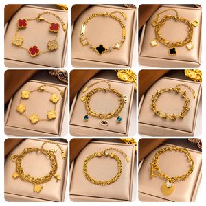 Designer Clove Bangle armband 18K Gold Ploated Women Luxury merk pols sieraden patroon met diamanten brief ingelegde roestvrijstalen waterdichte niet -vervaging