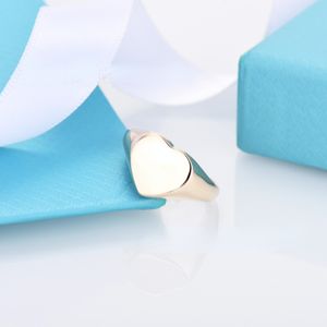 Designer cluster ringen paren glazuur hartvormige ring wit koper vergulde 18k echte gouden cnc stalen letters ins simple love ring
