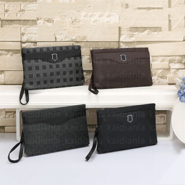 Sobre de embrague de diseñador para hombres, bolso de mano para mujeres, organizador de viaje grande, bolsas de almacenamiento, monedero, bolso de maquillaje de cuero, bolso de hombro para hombre, bolso a cuadros