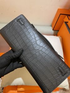 Diseñador embrague de lujo bolso mate handbag de cocodrilo