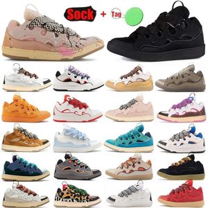 Diseñador de cordones gruesos zapato de pan Lavin Curb zapatillas de deporte mujeres hombres con cordones plataforma de Piel De Becerro zapatos deportivos casuales zapatillas de deporte para correr