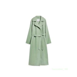 Manteau de créateur manteau en cachemire manteau de luxe max mara verte femme manteau de mode féminine