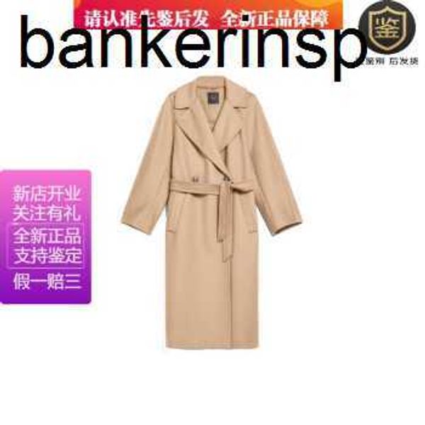 Abrigo de diseñador Maxmaras Pure Wool Winter MAX MARA Resina lana de botonadura media camel 5016012306 34