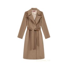 Designer Coat Womens Coat Jackets Bool Blends Coats Trench Chaqueta de pecho sólido sólido Slim Long Breakbreaker Woolen Jgno