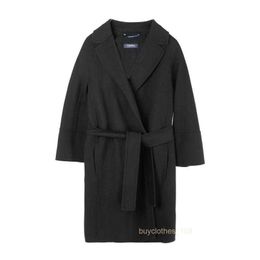 Designer jas dames jasjassen wol mengsels jassen trench jas met een vaste kleur dames slanke lange windbreaker wollen xtl0