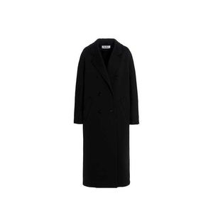 Créateur manteau vestes en manteaux pour femmes mélanges couches maxmaras veste de tranchée simple poitrine solide couleur solide féminine long brise-vent laine xyjx