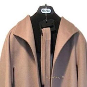 Créateur manteau vestes en manteaux pour femmes mélanges couches maxmaras veste de tranchée simple poitrine solide couleur solide féminine long brise-vent laine wgn3