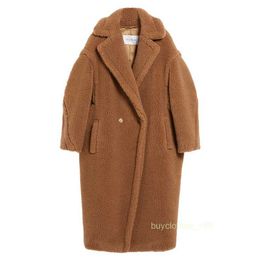 Coats de créateurs Coats de cachemire Mouilles de luxe Maxmaras Classic Teddy Series Womens Classic Camel Teddy Coat Teddy Bear Coat Soly