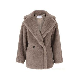 Mouilles de créateurs manteaux en cachemire manteaux de luxe manteaux pour femmes maxmaras peuvent être des femmes en peluche courte de taille personnalisée
