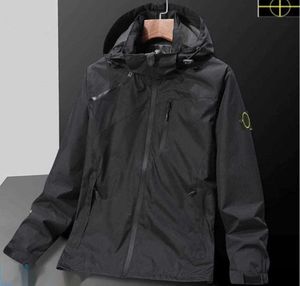 Abrigos de diseñador Abrigo de talla grande Primavera y otoño Chaqueta para hombre de piedra Cuello alto con capucha Sólido para hombre Chaqueta informal a prueba de viento para exteriores Stones Island Coat z98qsd