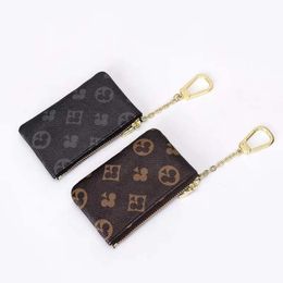 Designer porte-monnaie hommes femmes porte-clés mode porte-clés marque de luxe porte-carte en cuir fermeture éclair sac Accessoires avec boîte