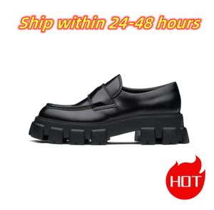 Designer Comfort Monolith Geborsteld Leer Dames Loafers Casual Schoenen Verhoogde Dikke Zool Oxford Chunky Sneakers Luxe Dames Klassieke Matte Trainers