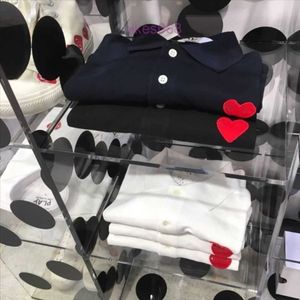 Ontwerper Commes des Garcons Chaopai Play Love Polo Mens and Dames Paar T -shirt Katoen Kort Mouw ouder Kind Set