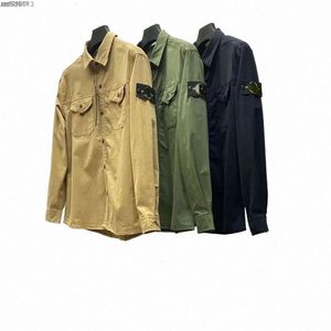 Designer compagnie cp Bovenkleding Badges Rits Shirtjack Losse Stijl Lente Heren Top Oxford Draagbare High Street Stones Island Jacke Zip Shirtjack 8898