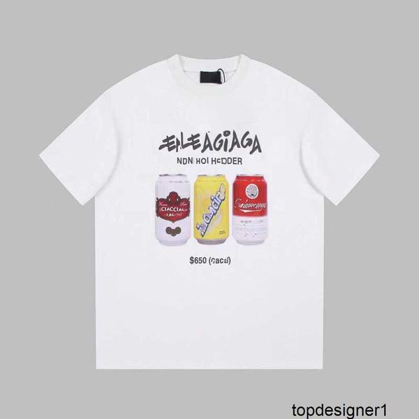 Camiseta de manga corta con patrón de botella de cerveza de verano correcta y verificada de diseñador para hombres y mujeres BSV4