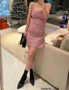 Designer Correct Edition ~ SS Springsummer Nieuw licht en dunne paarse roze wol gemengde slanke fit jurk Pearl 9706 WIHS